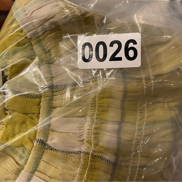 Ann Taylor Women’s Med Blouse Top Smocked Plaid Romance Victorian Academia Sheer - Picture 14 of 14